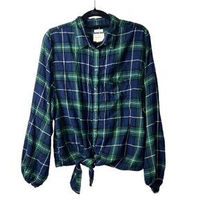American Eagle ahh mazingly‎ soft plaid button up top women’s XL